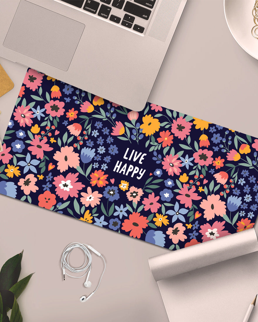 Live Happy Desk Mat