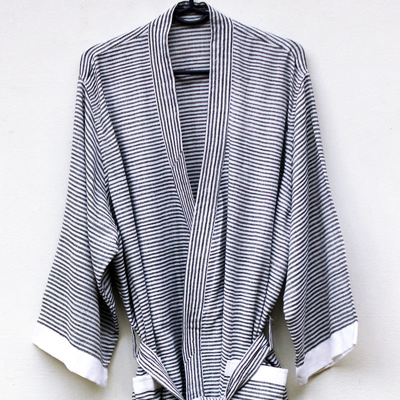 Black Pinstripe Robe - Kara Weaves
- 2