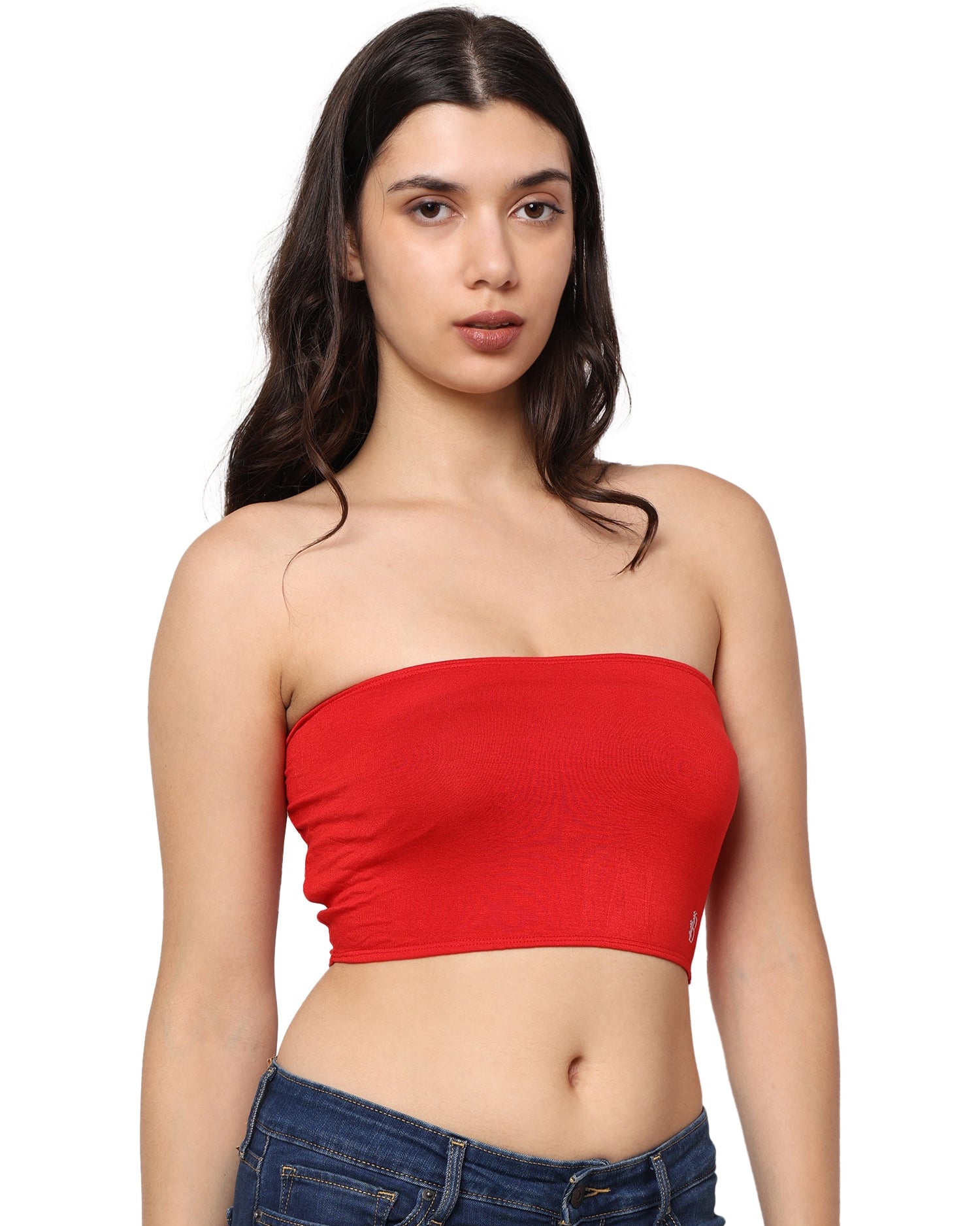 Bamboo Fabric Red Tube Top For Girls