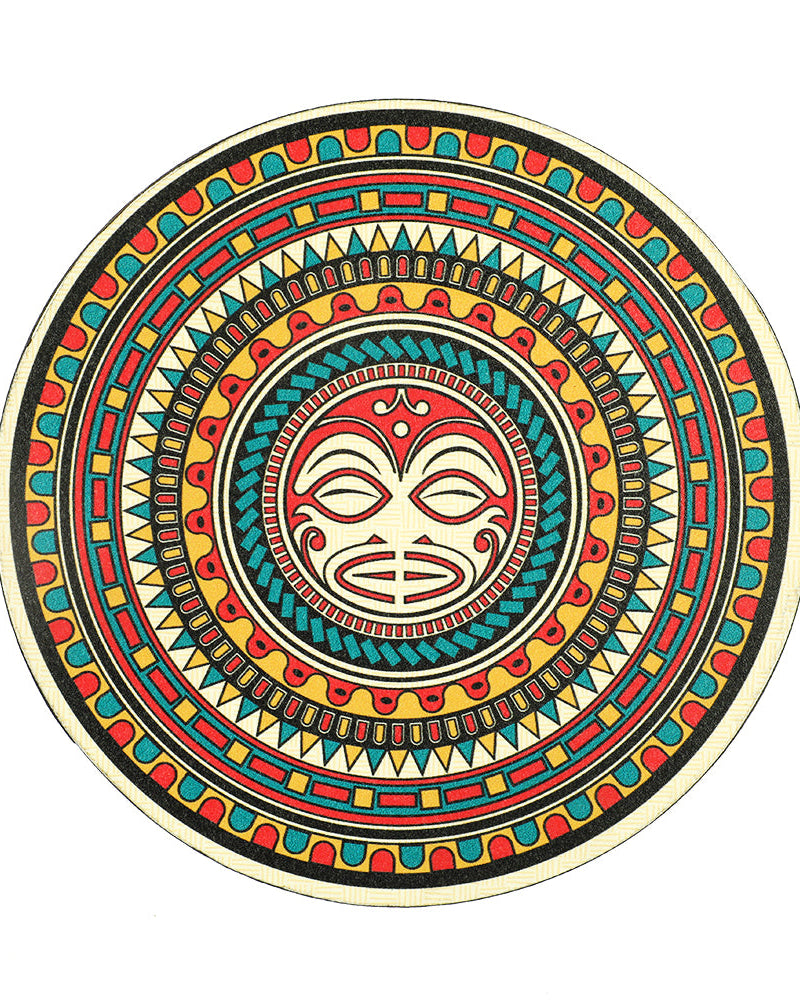 Elevate your drink presentation with the HARI KOA Maori Mandala Big Coaster set, crafted from high-quality laminated wood. These round coasters, featuring stunning Maori Mandal Art, provide both style and functionality, offering protection for your tables from hot utensils and a serene touch to your decor.