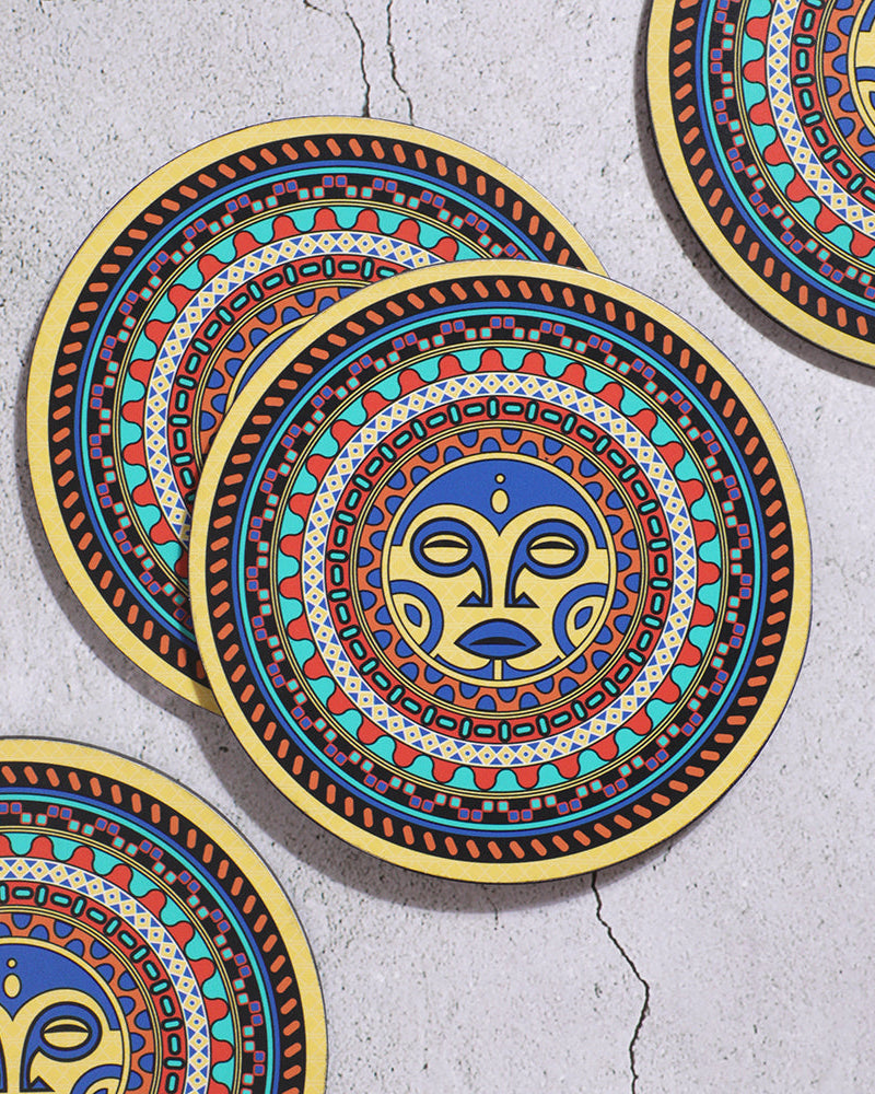 These coasters are perfect for adding cultural elegance to your home decor and making a statement at your next gathering. They are suitable for use under hot or cold utensils, ensuring maximum practicality.