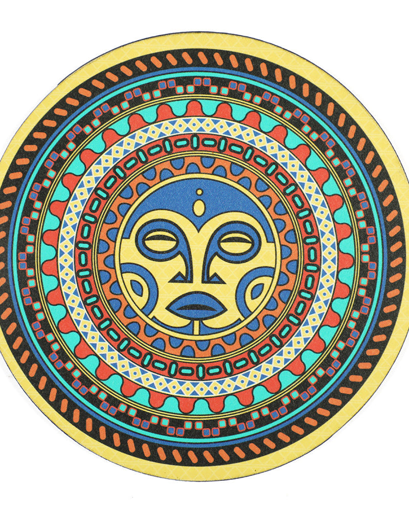 Introducing the MAIA Maori Mandala Big Coaster set ‰ÛÒ an artful solution for your table protection needs. Crafted from high-quality laminated wood and adorned with intricate Maori Mandal Art, these round coasters bring a touch of chaotic serenity while providing practicality for ice-cold drinks and hot utensils.