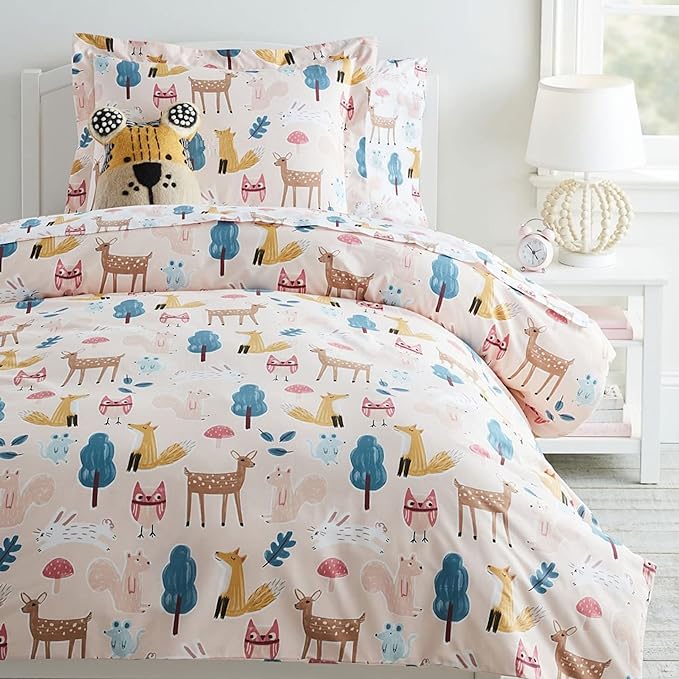 Wild Elegance: Animal Pattern 144 TC Cotton King Bedsheet with 2 Pillow Covers | Multi-Colour | Pack of 1"