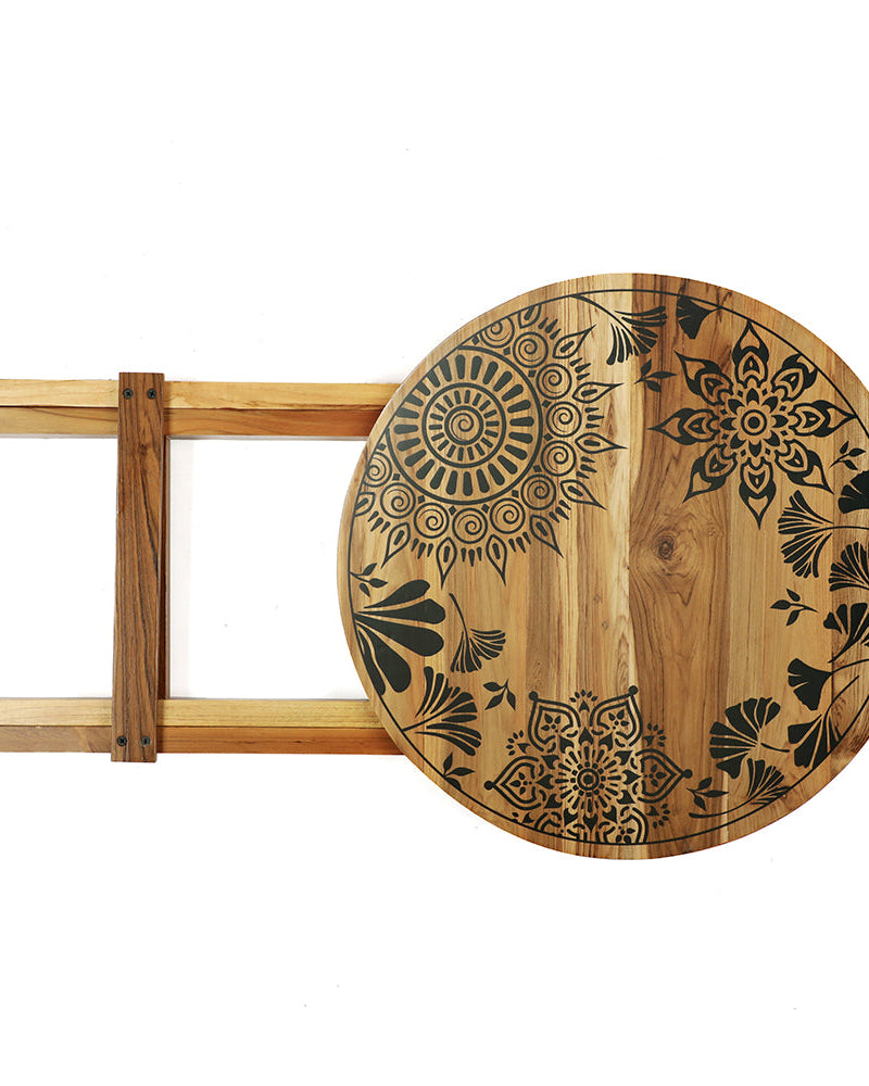 Discover the charm of our Dream Plantation Round Folding Table, meticulously crafted from 100% Teak Wood. Whether as a coffee table, sofa side table, bed side table, or balcony feature, its easy cleaning and maintenance make it a perfect blend of functionality and style.