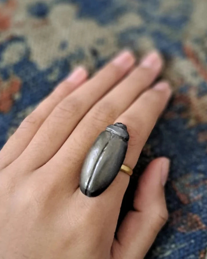 Papier-mache finger ring