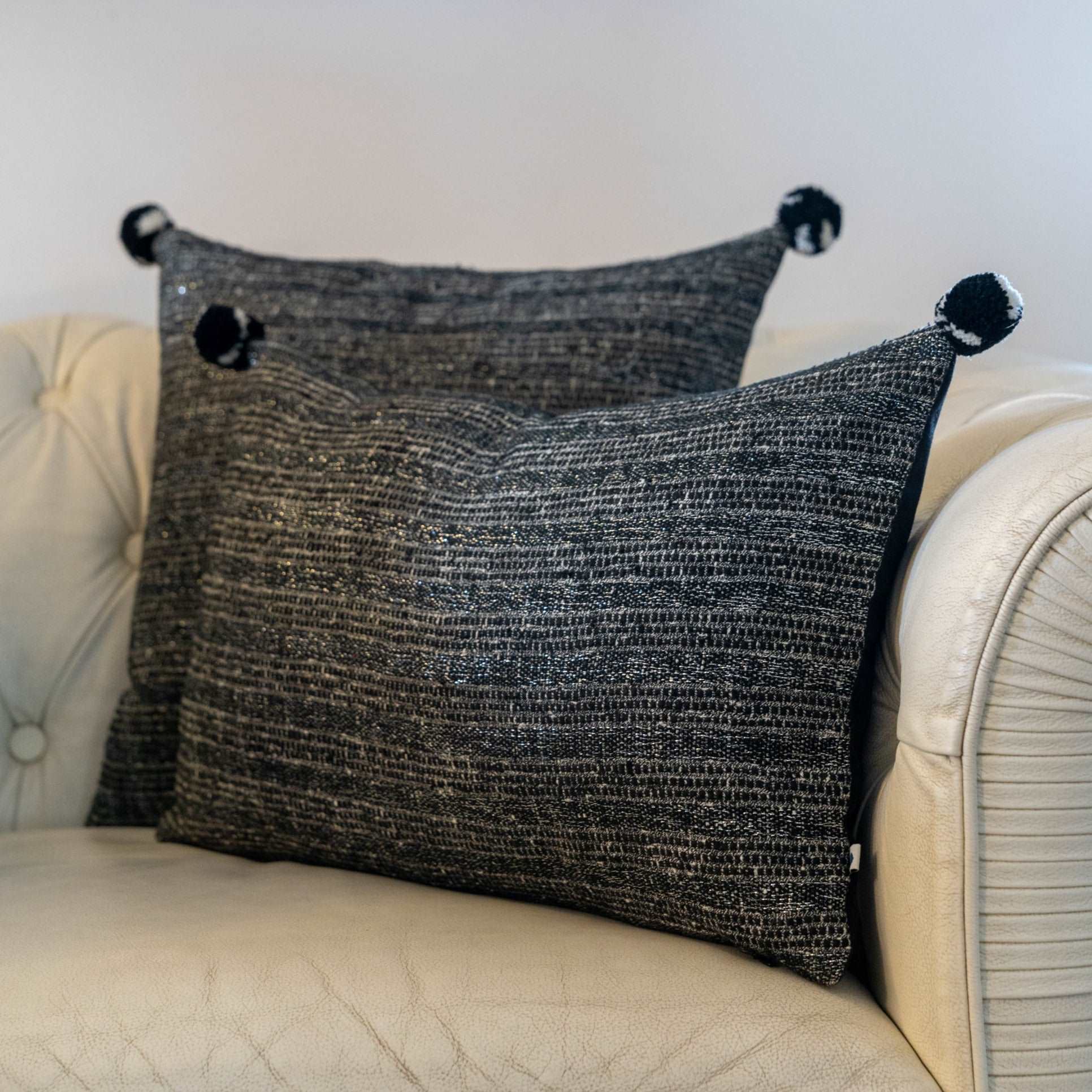 Monochrome Loom Delight Cushion