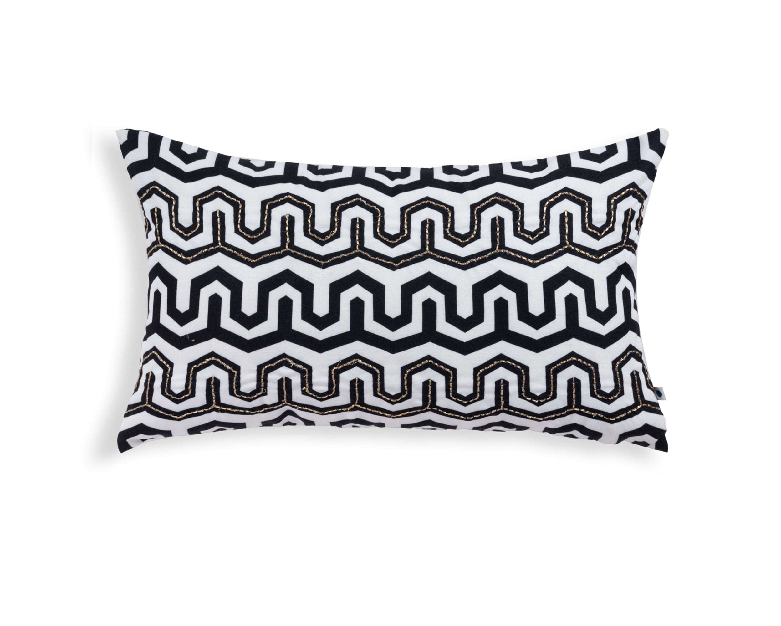 Geometric Opulence Kantha Cushion