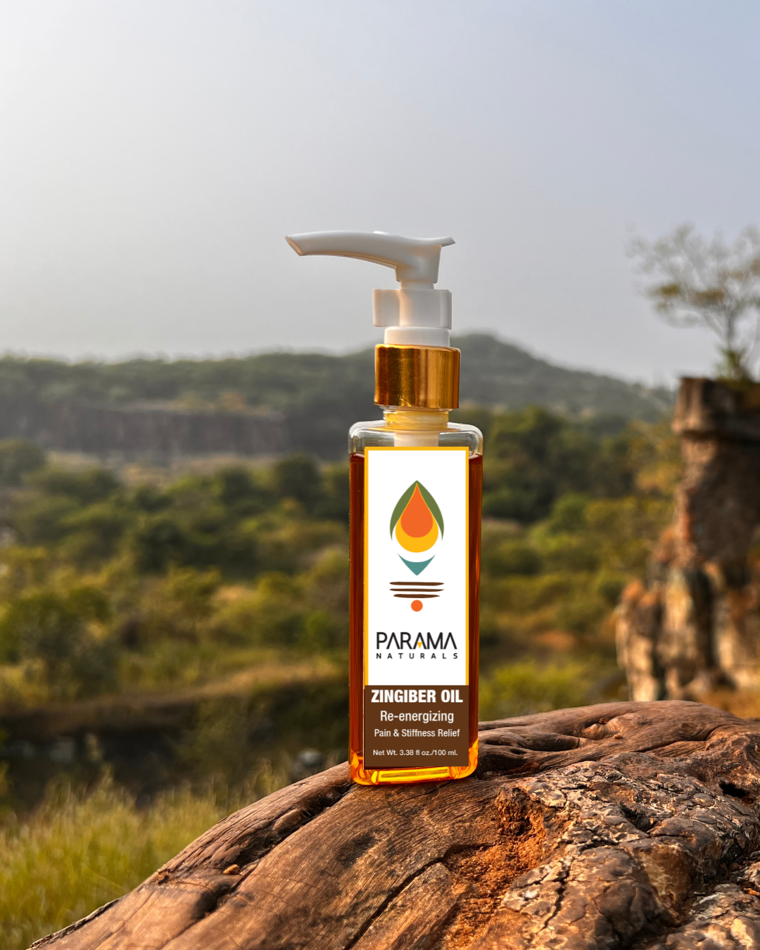 Parama Naturals, Ginger - Turmeric ZINGIBER OIL Re-energizing Pain & Stiffness Relief, Body Massage Oil, pain relief, stress Relief. Body Pain, Knee Pain, back Pain, Body spray, Shoulder Pain, Periods Cramp, Foot pain, Ginger Oil, Sesame Oil, Wellness