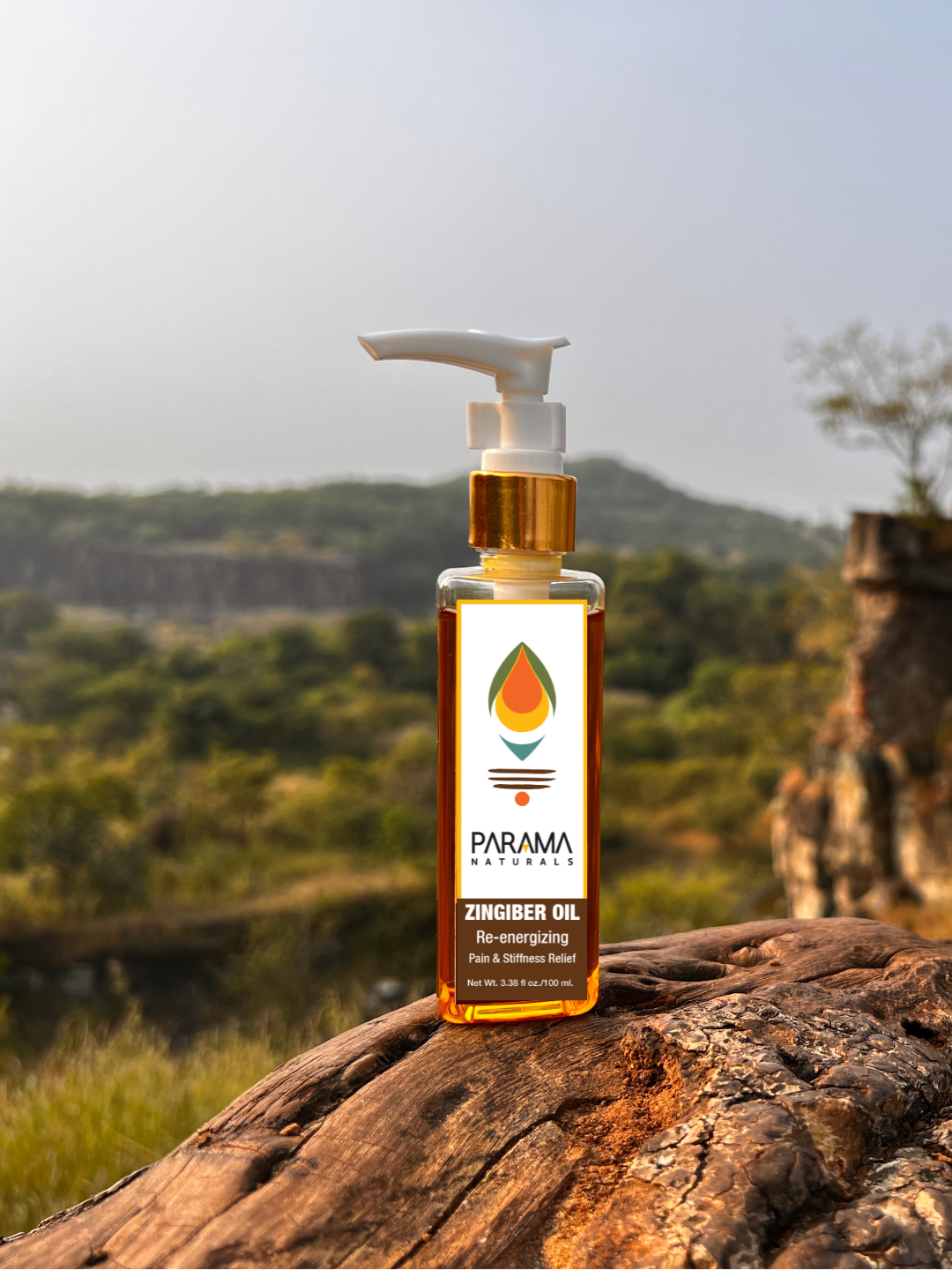 Parama Naturals, Ginger - Turmeric ZINGIBER OIL Re-energizing Pain & Stiffness Relief, Body Massage Oil, pain relief, stress Relief. Body Pain, Knee Pain, back Pain, Body spray, Shoulder Pain, Periods Cramp, Foot pain, Ginger Oil, Sesame Oil, Wellness