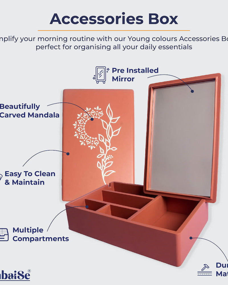 Accessories Box multipurpose storage box - amber orange