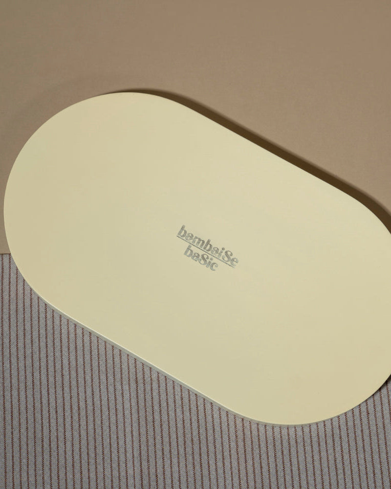 Experience the artistry of organization with the Ivory White Oval Tray, meticulously crafted from Premium Painted Wood.