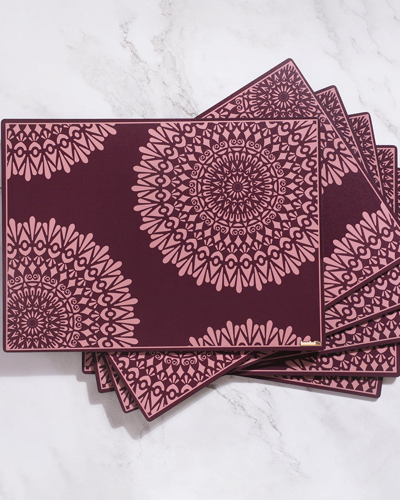Premium maroon placemat for your dinning
