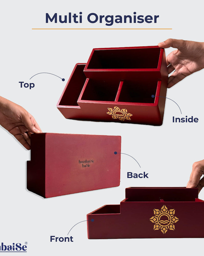 Get Organized with the Maroon Multi Organiser
