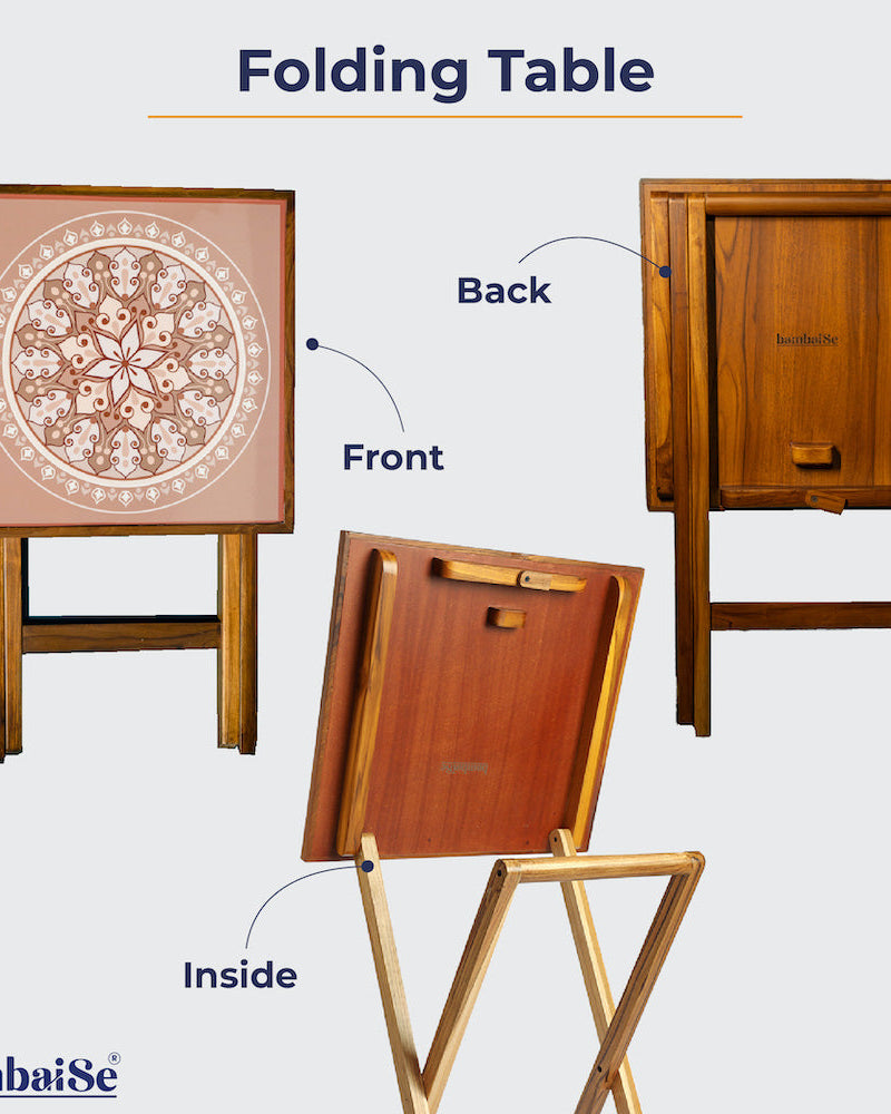 Whether used as a coffee table, sofa side table, bed side table, or balcony feature, its complete foldability and easy cleaning and maintenance add to its allure.