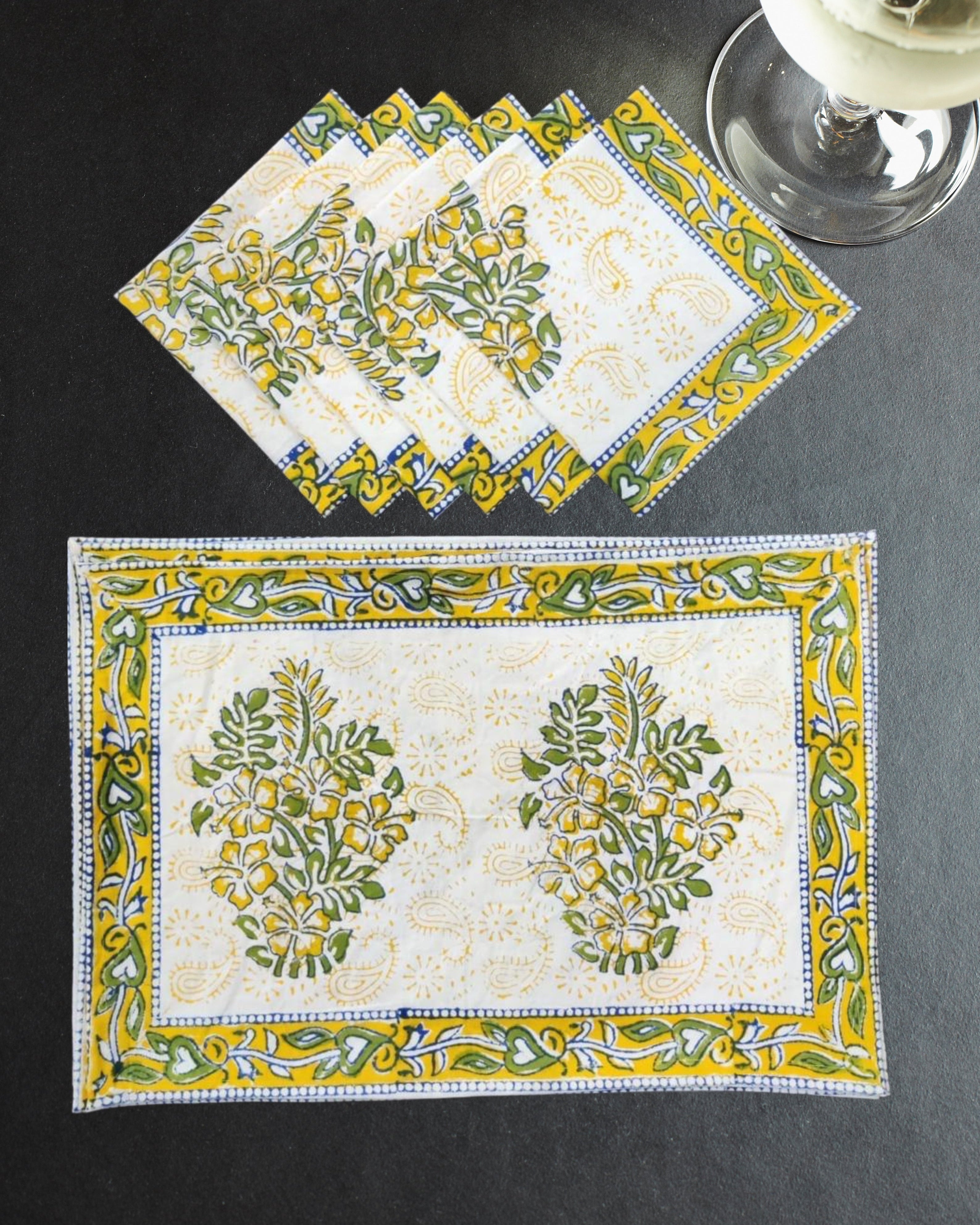 Qaushey Canvas Cotton Table Mats