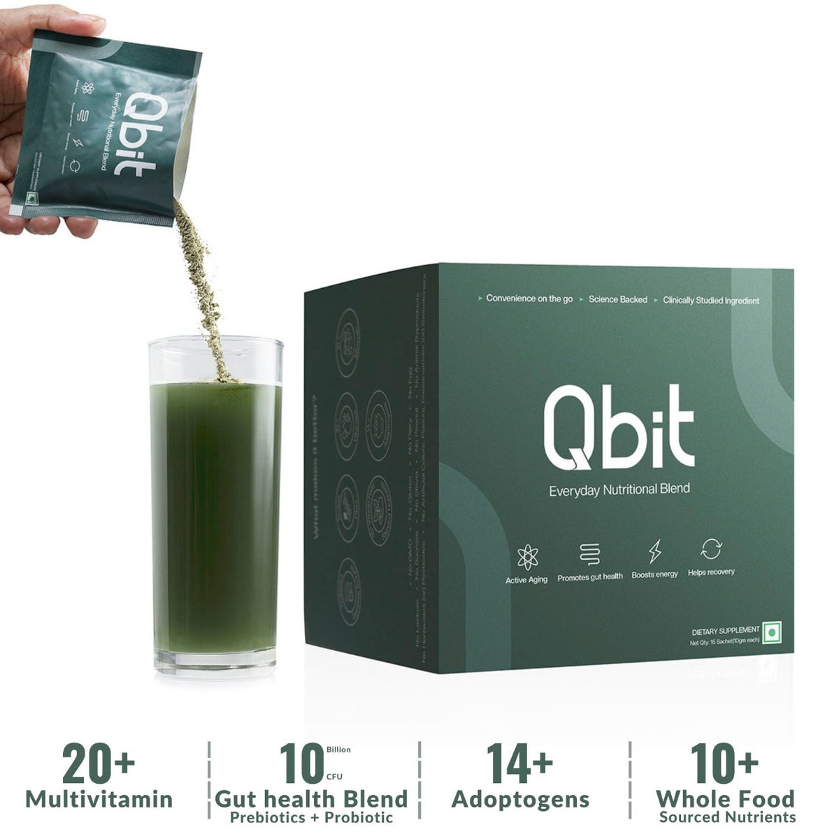 Buy QBIT Gut Health Supplement with Multivitamin Online - Our Better Planet