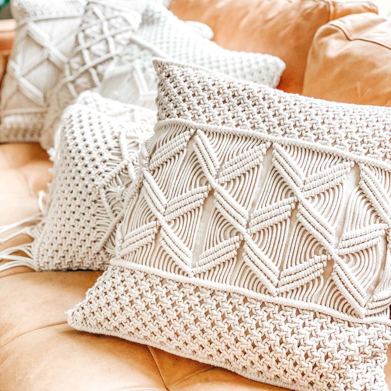 Macrame Magic: Handcrafted Cushion Cover