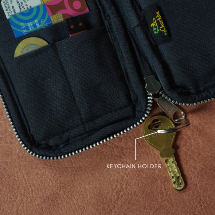 reCharkha Upcycled Handwoven Recycle Livelihoods Handcraft Card Holder/Office & School/Pouches & Purses