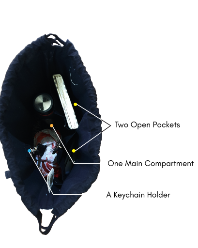 reCharkha Upcycled Handwoven Light Backpack Inside View