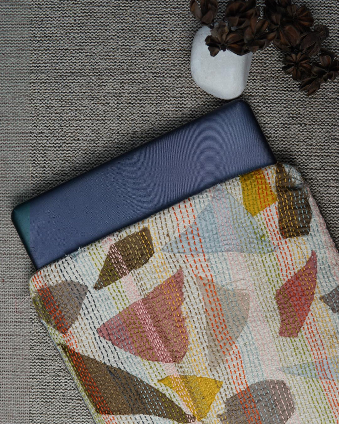 Bihart Hand woven cotton Sujani Laptop sleeve - Our Better Planet