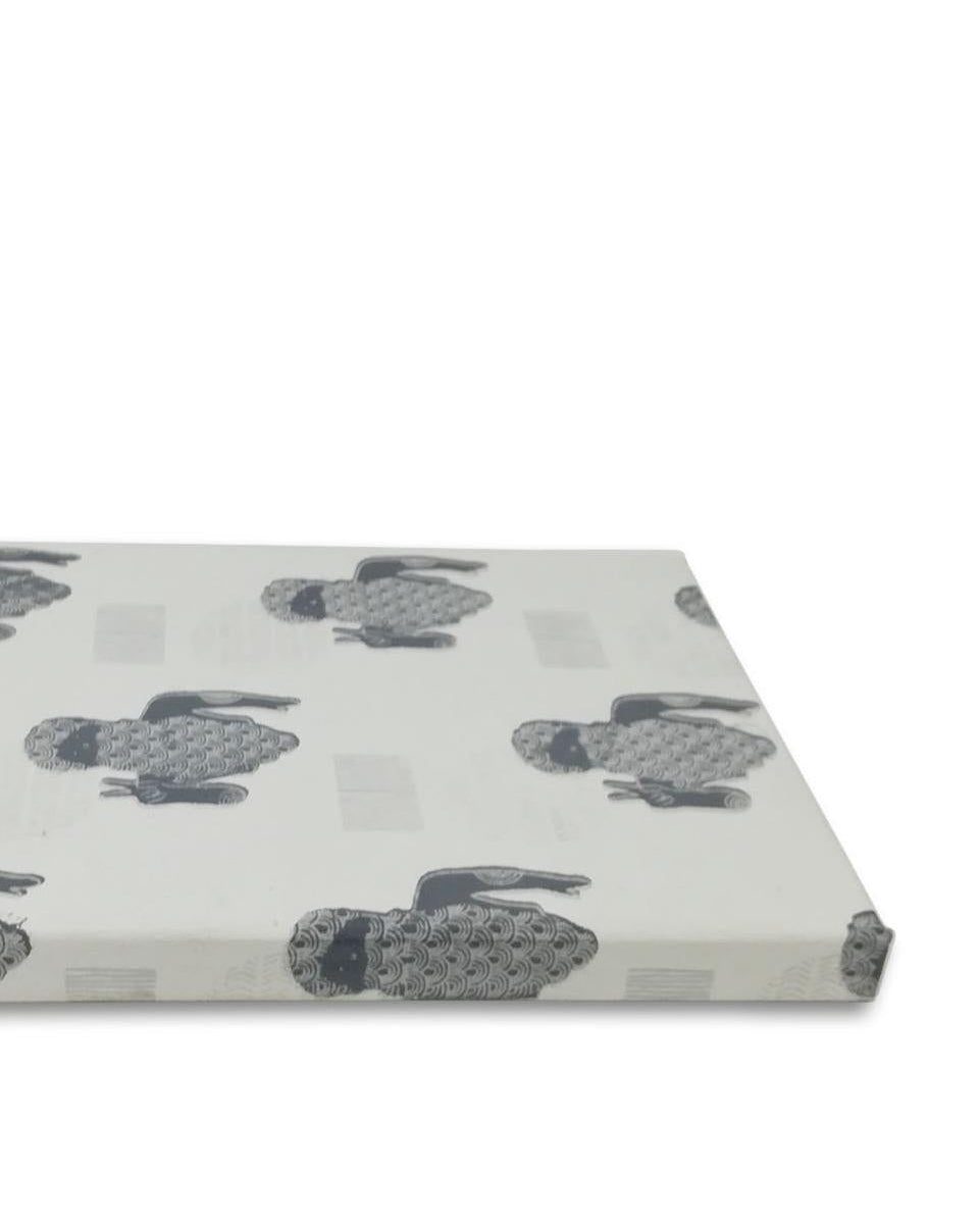 Bluecat Paper Printed Hardbound Notebook White – Grey Peace Bro Print - Our Better Planet