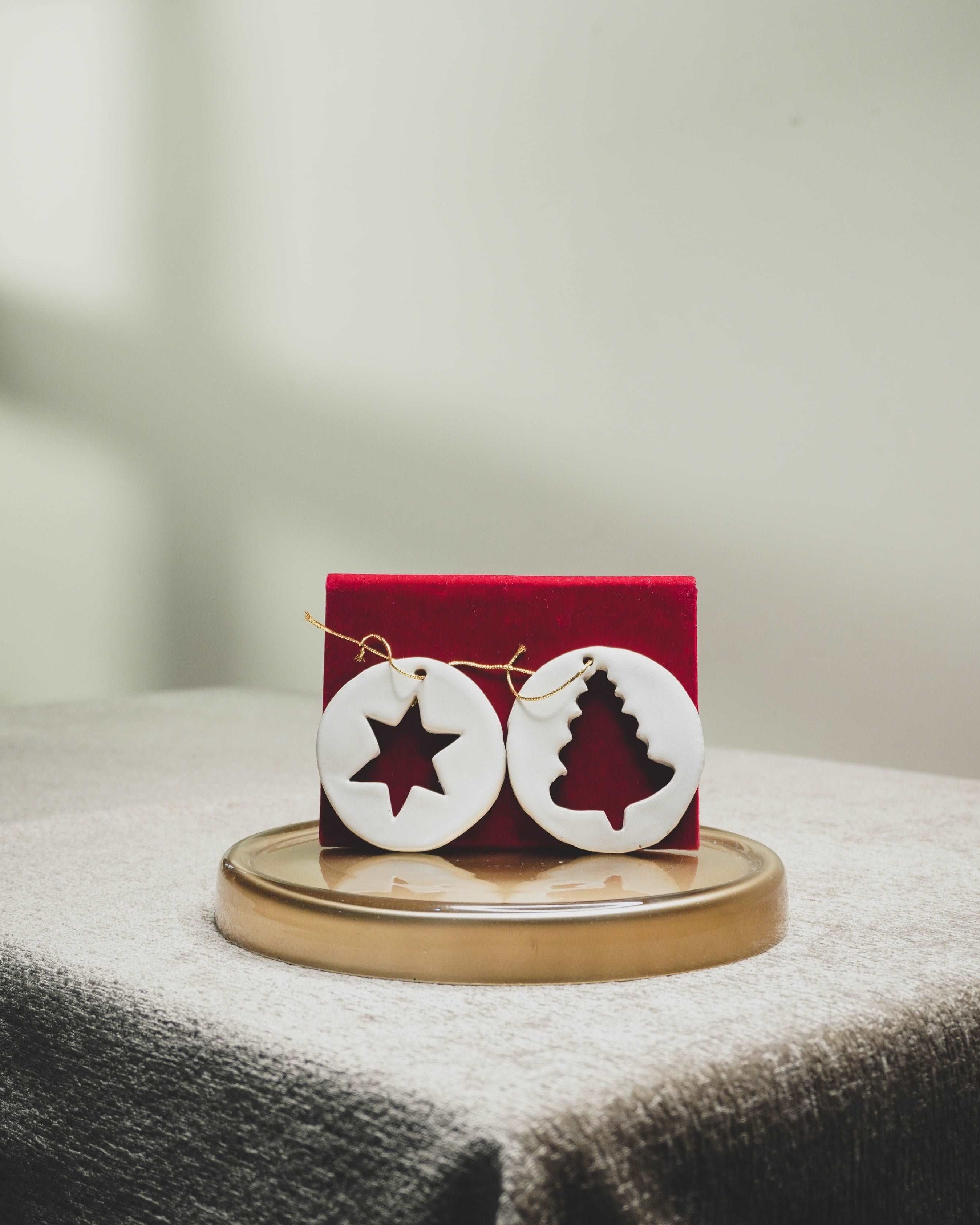 Ceramic Christmas Tree Ornaments, (set of 10) & (set of 5) - Our Better Planet