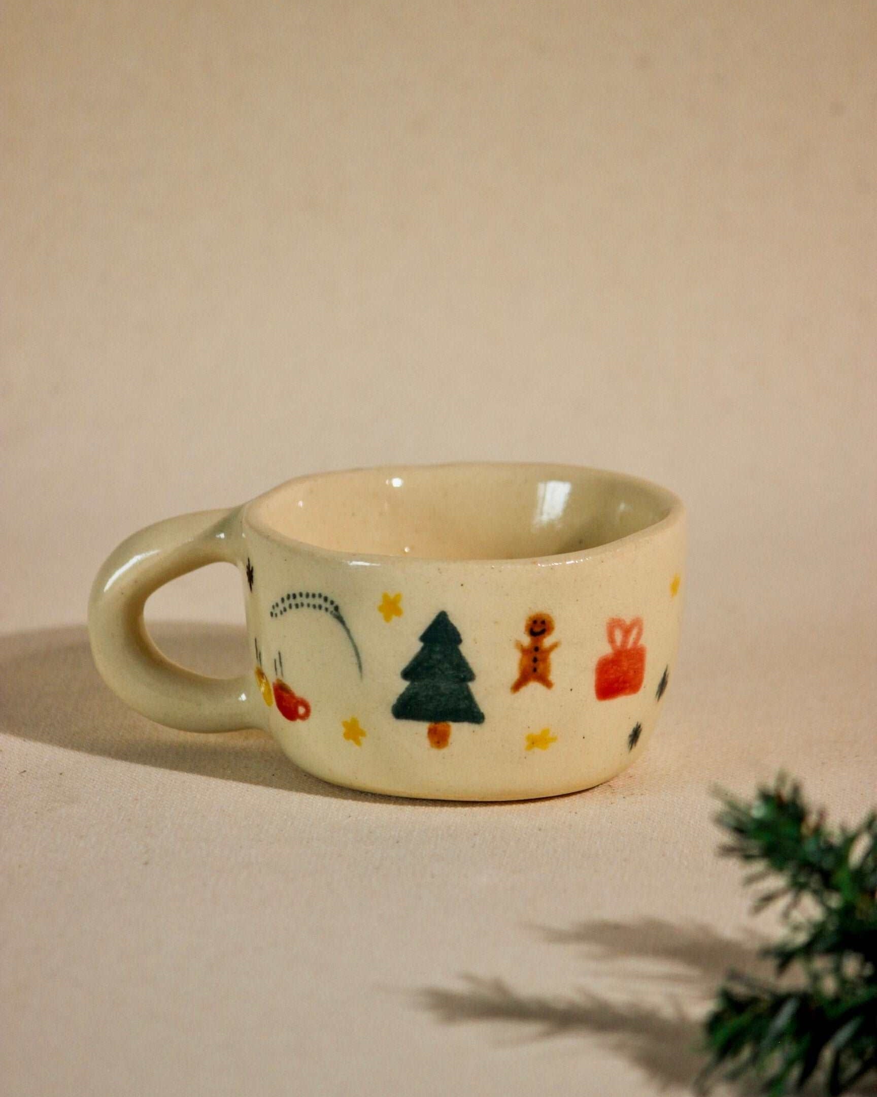 Christmas Illustration Ceramic Coffee/Tea Cup - TOH - Our Better Planet