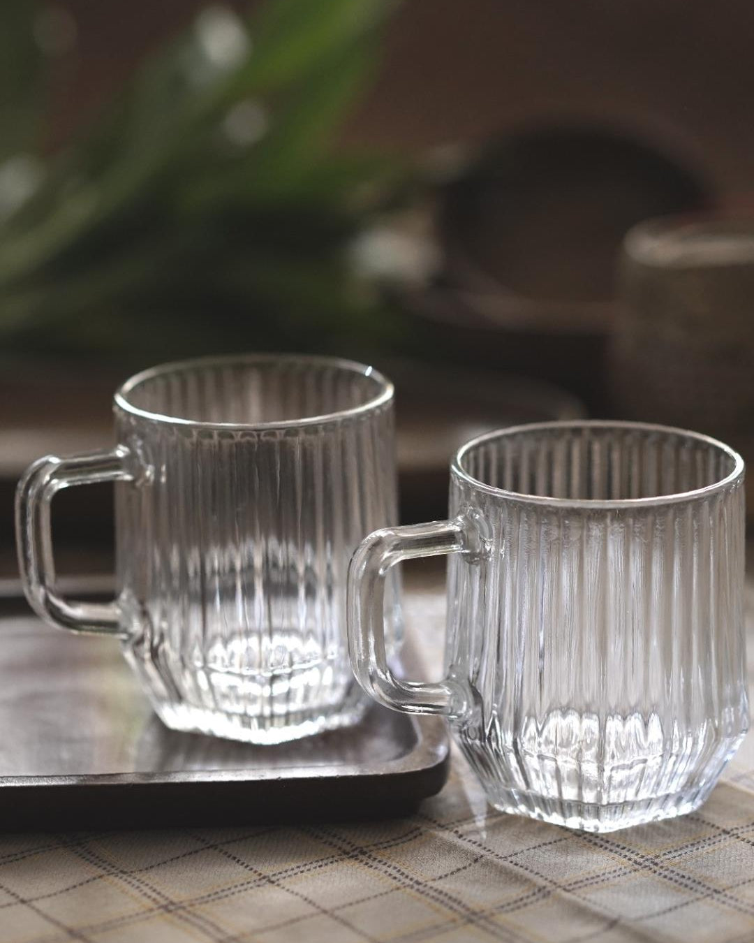 Courtyard Bihuiya Coffee Cups Set Of 2 With Snack Tray - Our Better Planet