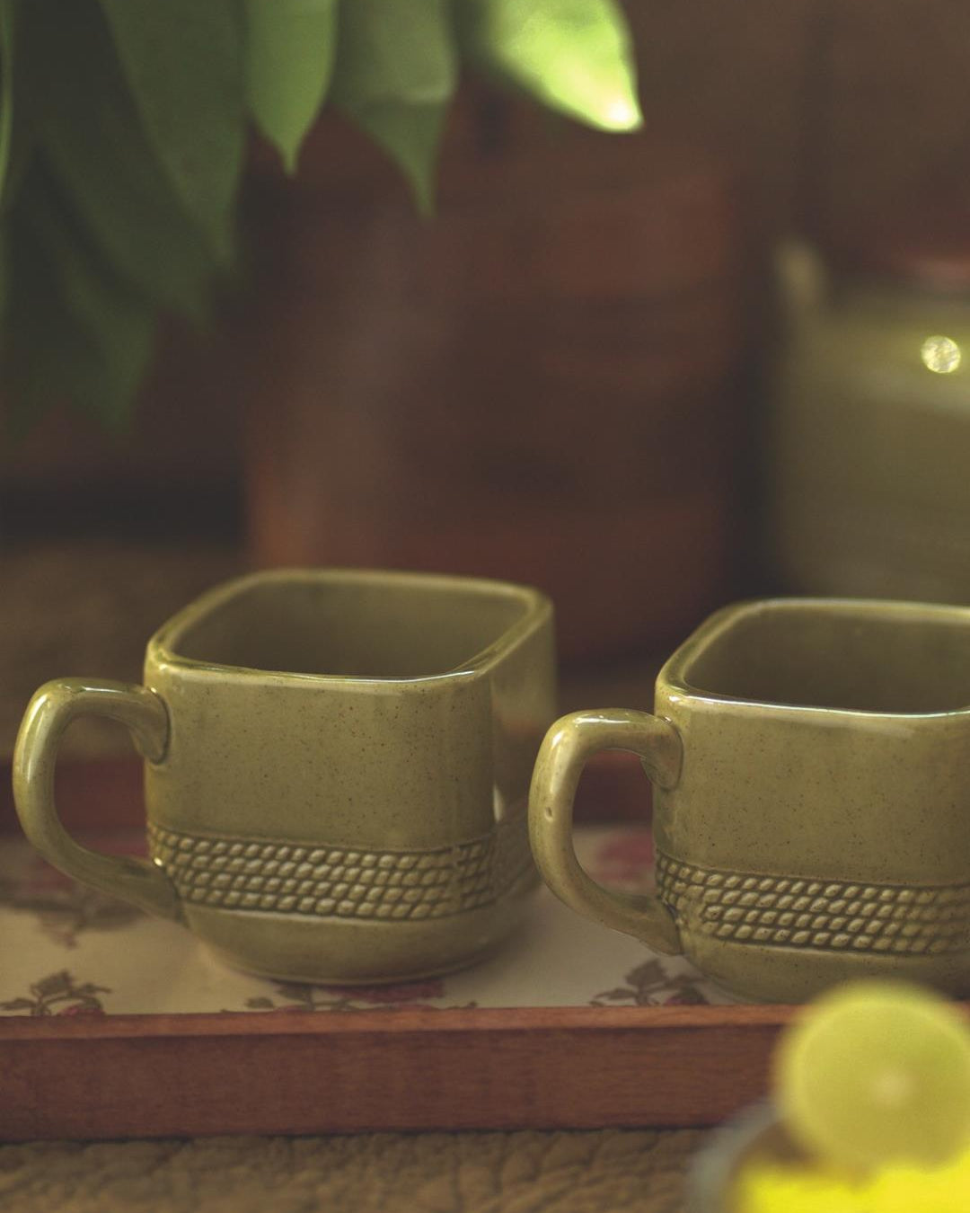 Courtyard Courtyard Amiya Tea Cups -Set of 2 - Our Better Planet