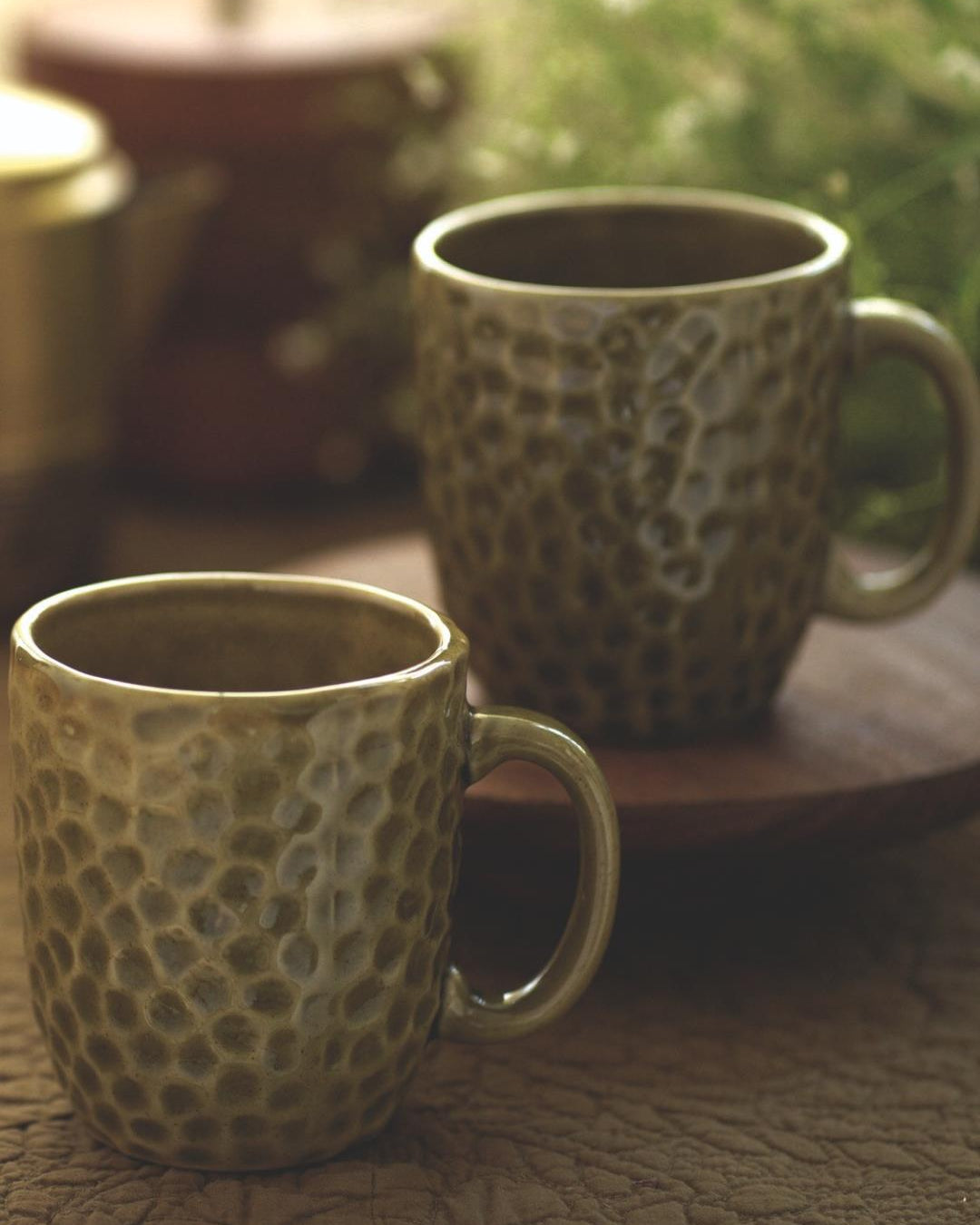 Courtyard Courtyard Bhor Sage Milk Mug Set Of 2 - Our Better Planet