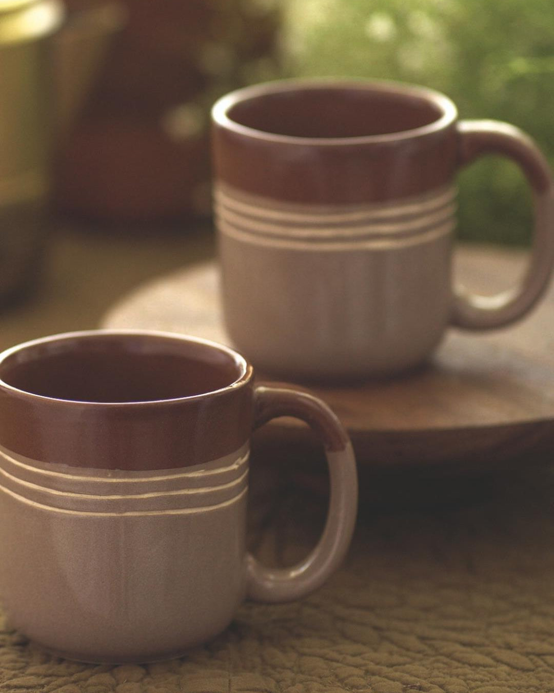 Courtyard Courtyard Bhor Tea Umber Cups-Set of 2 - Our Better Planet