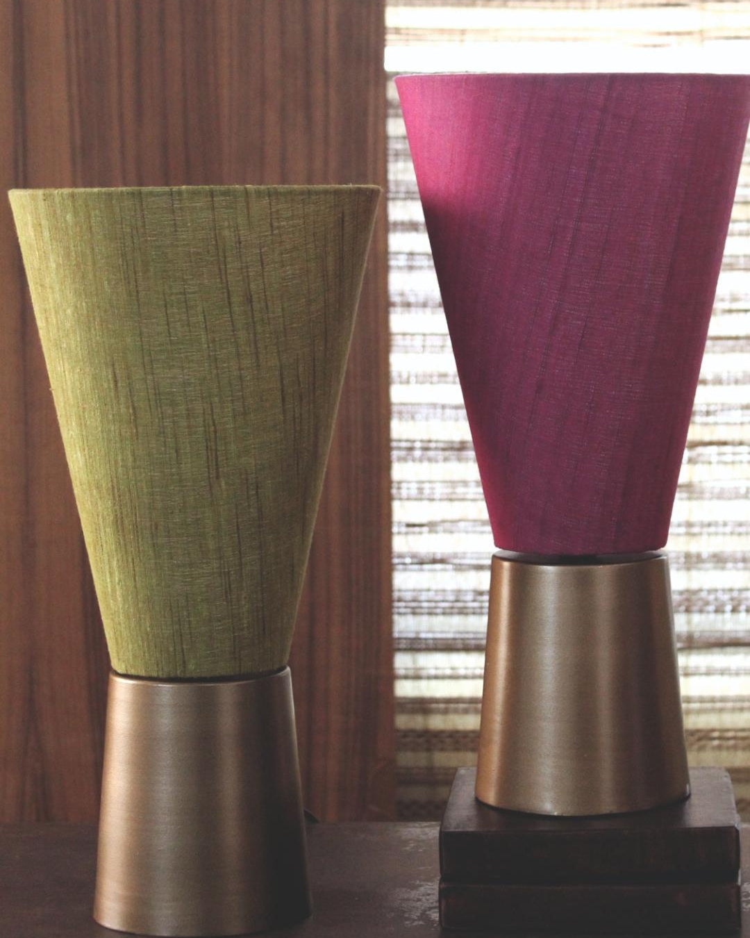 Courtyard Courtyard Jai Table Lamp With Green Shade - Our Better Planet