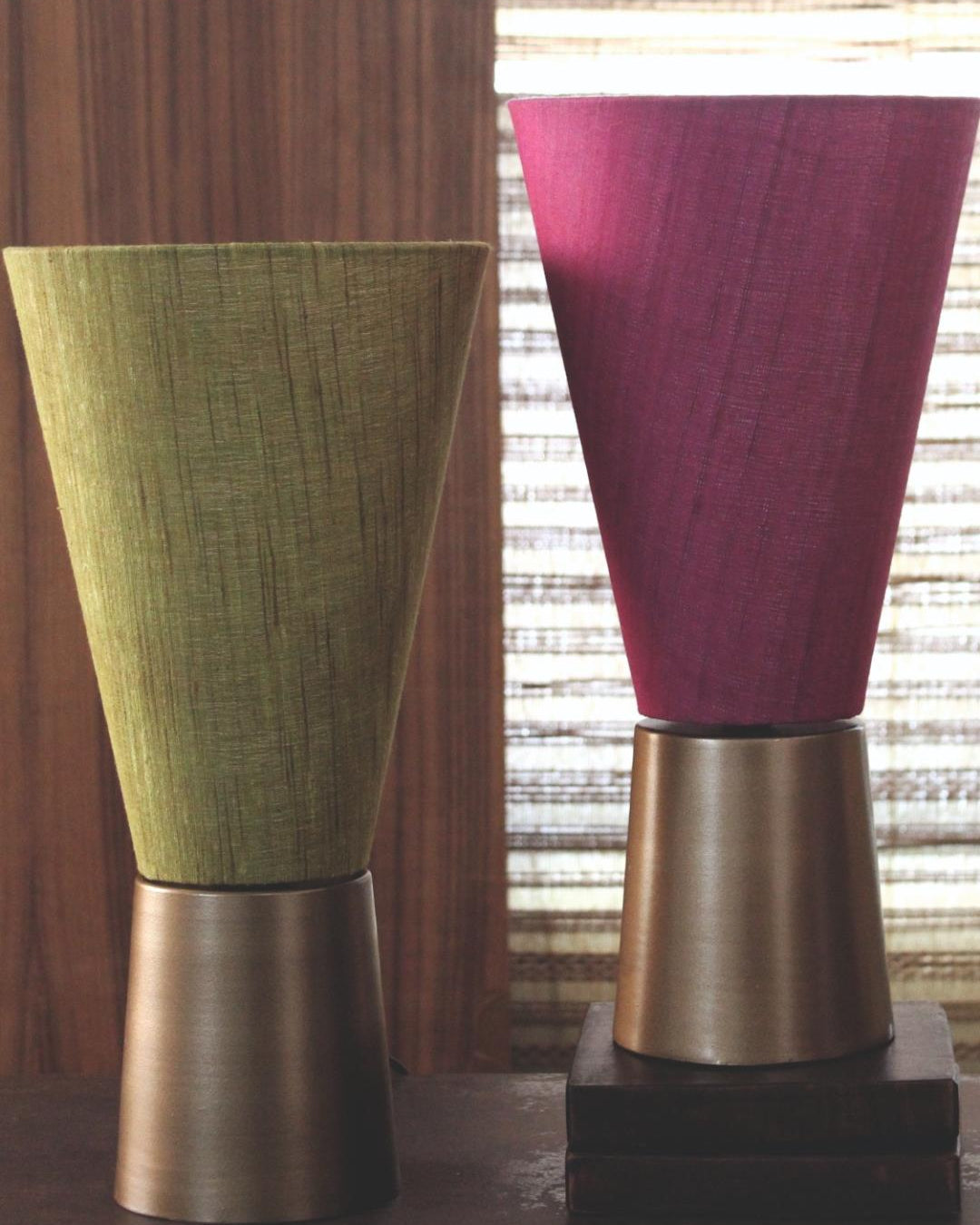 Courtyard Courtyard Jai Table Lamp With Purple Shade - Our Better Planet