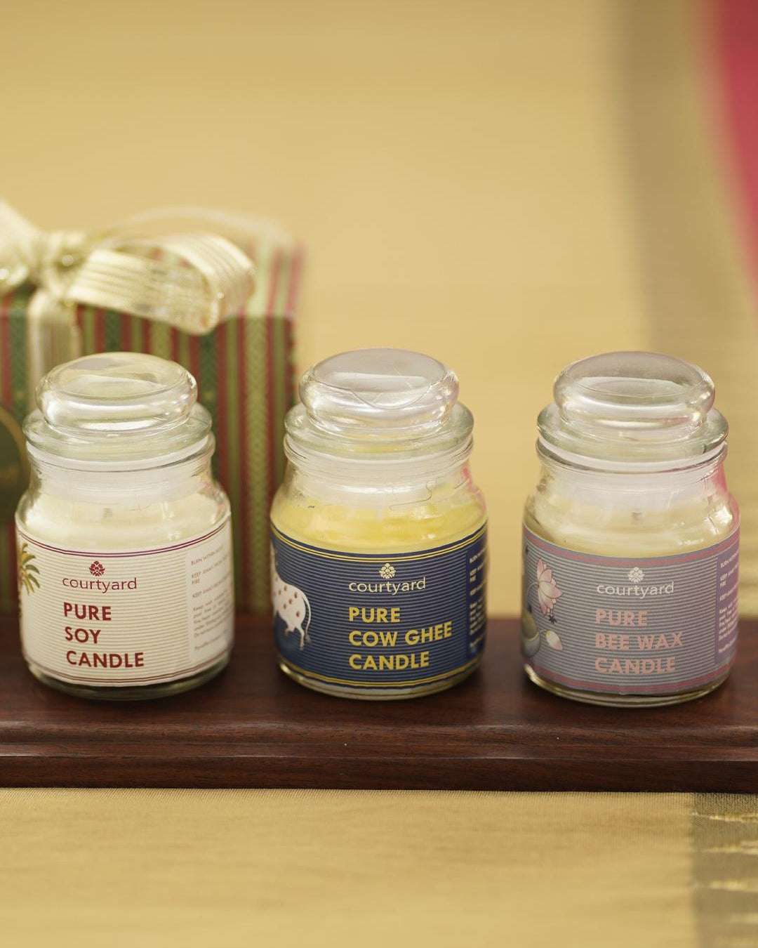 Courtyard Courtyard Shudh Candles Gift Set -Gift Box - Our Better Planet
