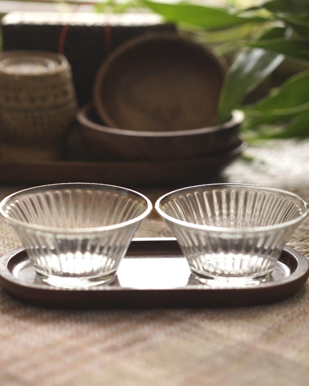 Courtyard Majuli Condiment Set On Tray - Our Better Planet