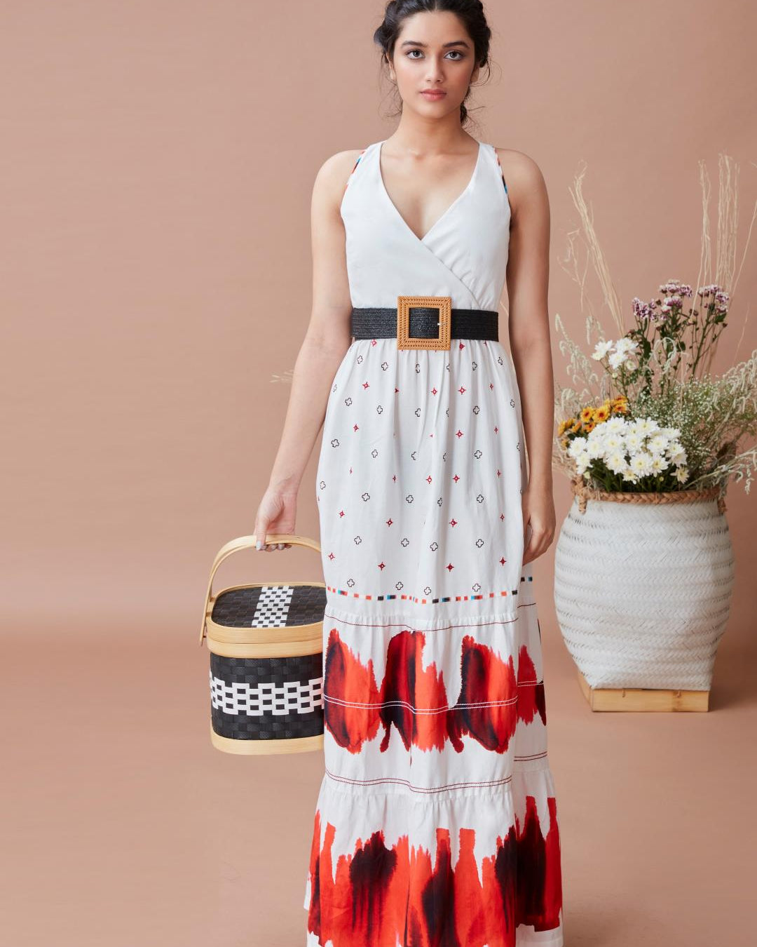 DAN BA Jaee Dress With Floral Embroidery - Our Better Planet