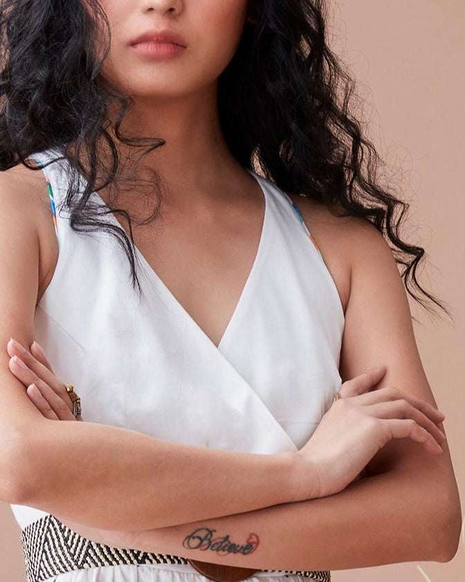 DAN BA Jaee Dress With Floral Embroidery - Our Better Planet