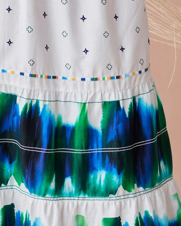 DAN BA Jaee Dress With Floral Embroidery - Our Better Planet