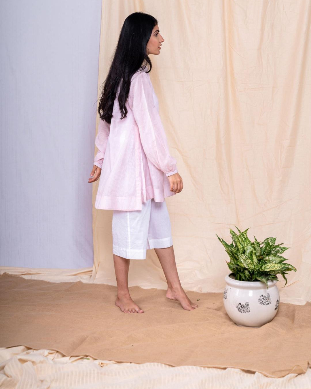 Dhara Pink Button Down Bamboo Dress - Our Better Planet