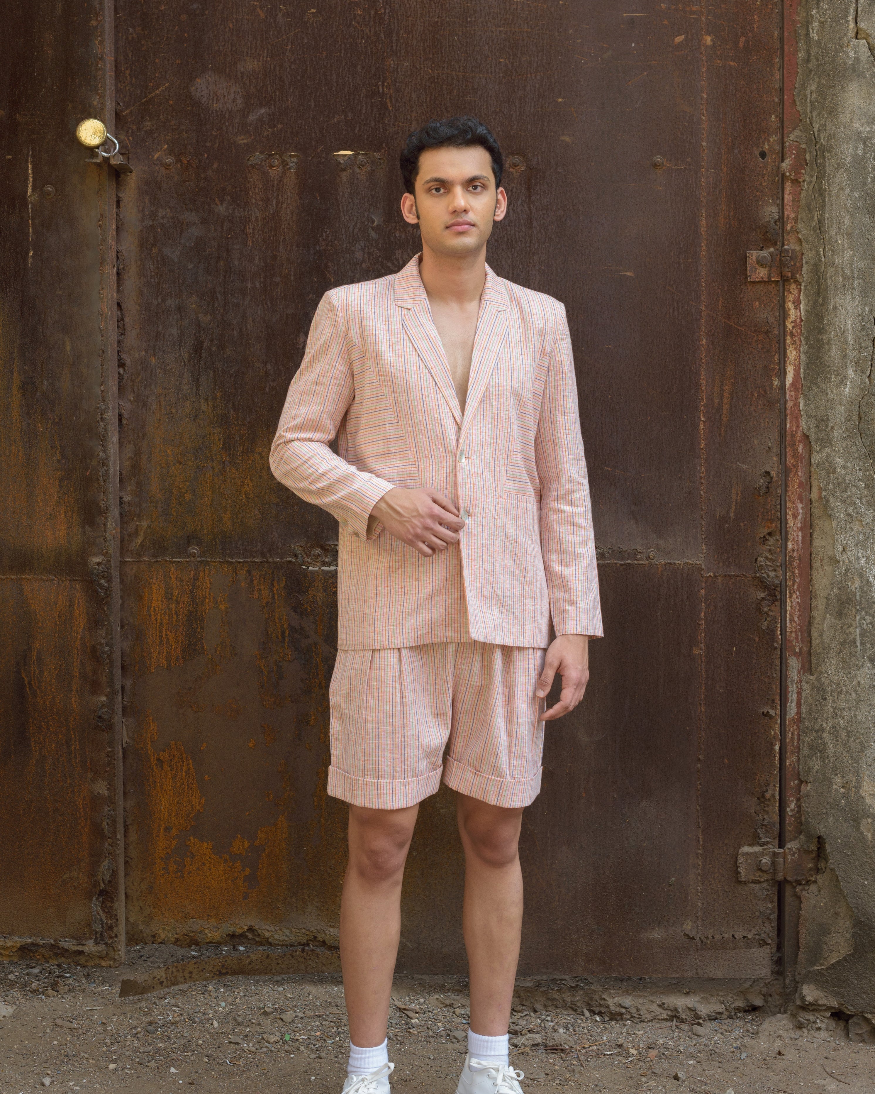 Double Knife Pleat Bermudas - Our Better Planet