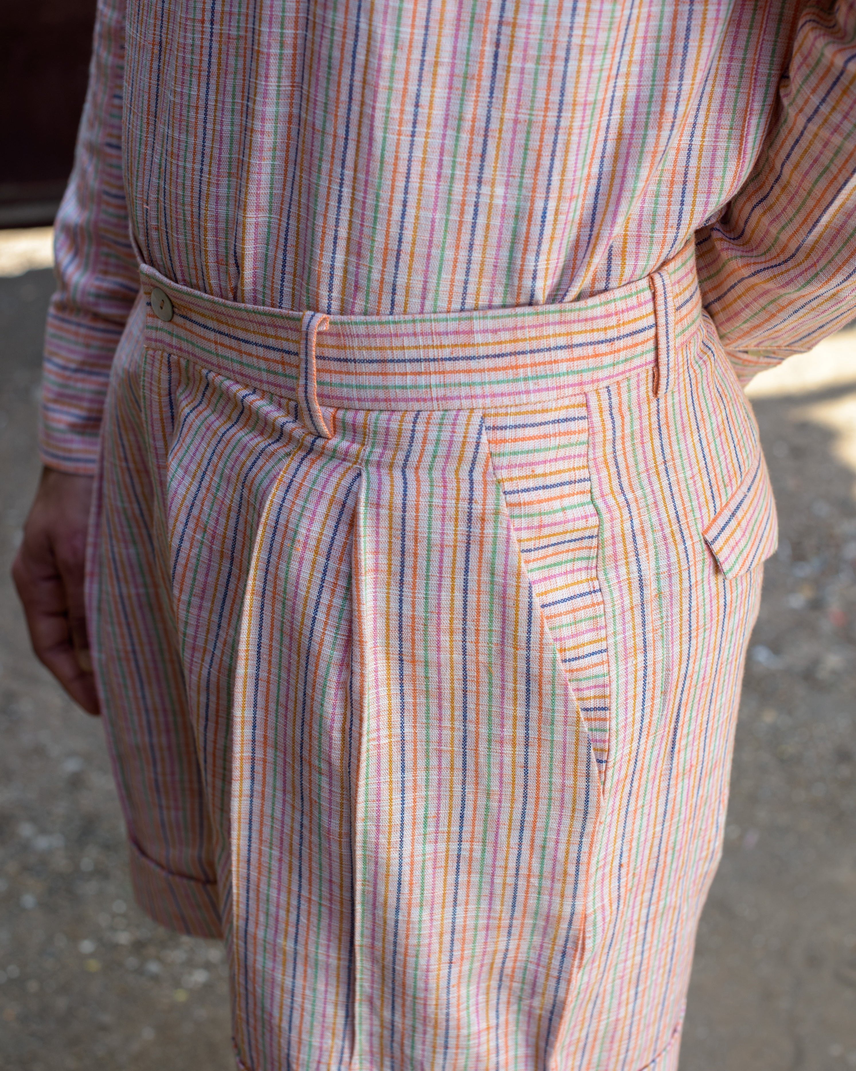 Double Knife Pleat Bermudas - Our Better Planet