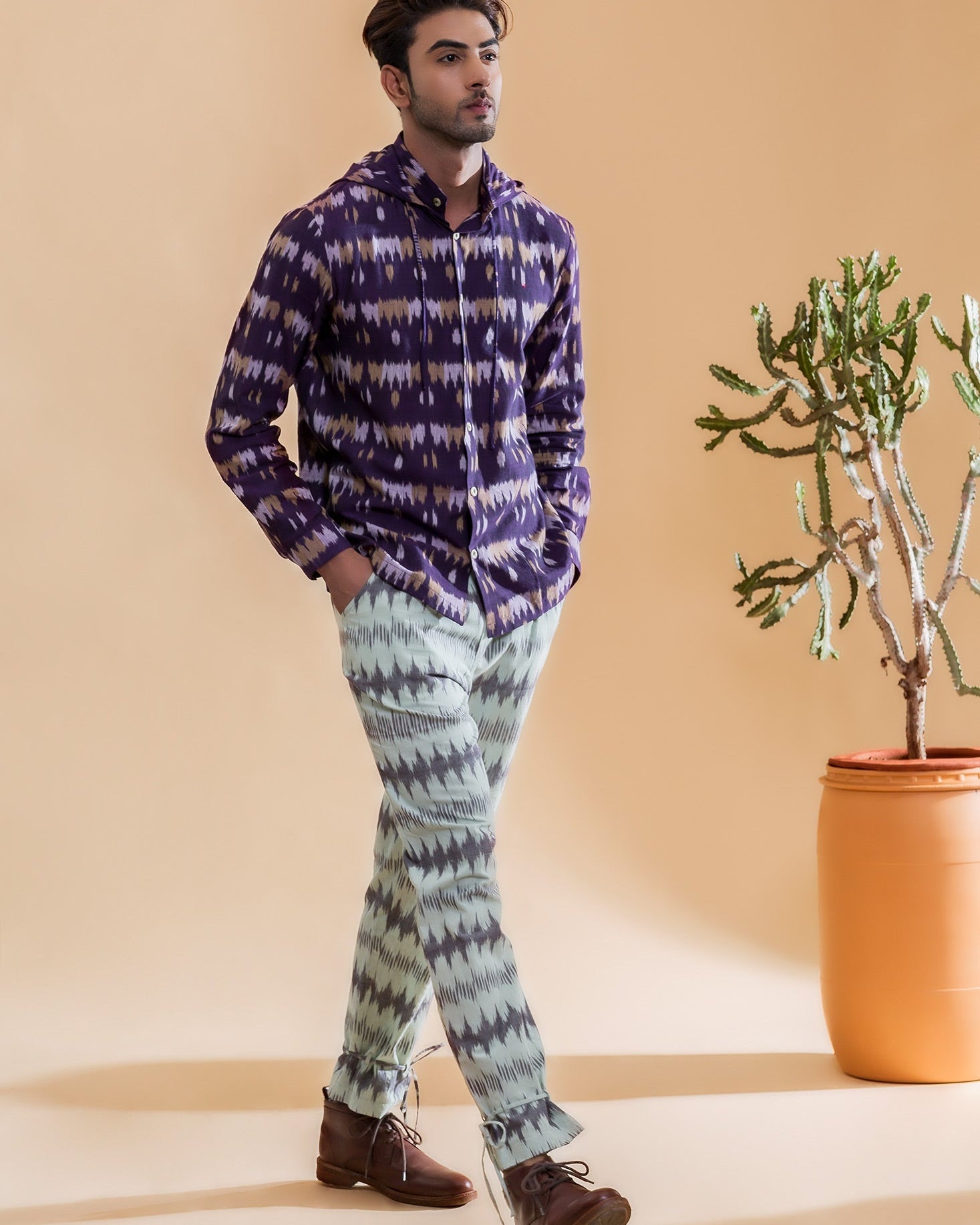 Drawstring Bottom Pleated Pants - Our Better Planet