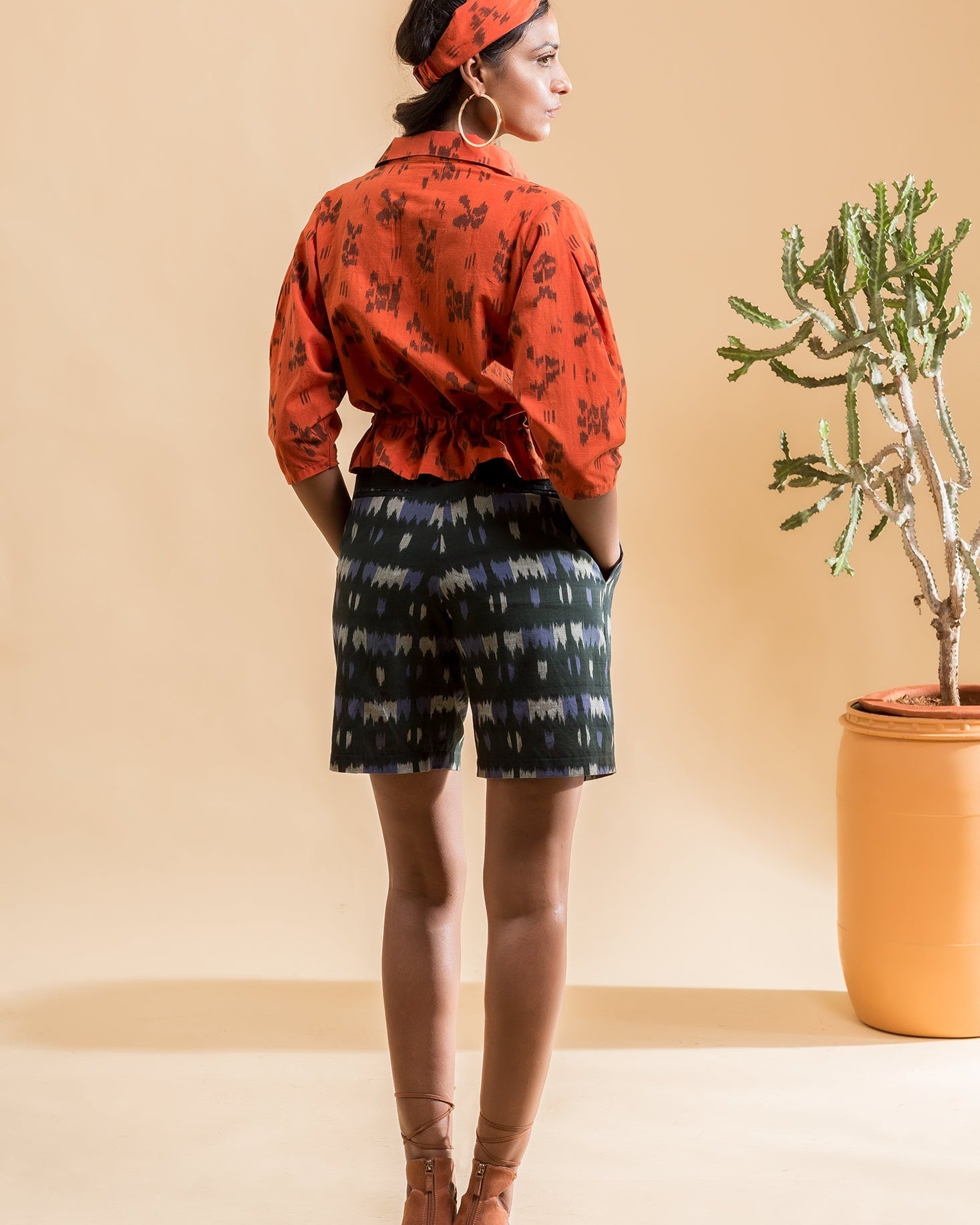 Drawstring Cropped Shirt - Our Better Planet