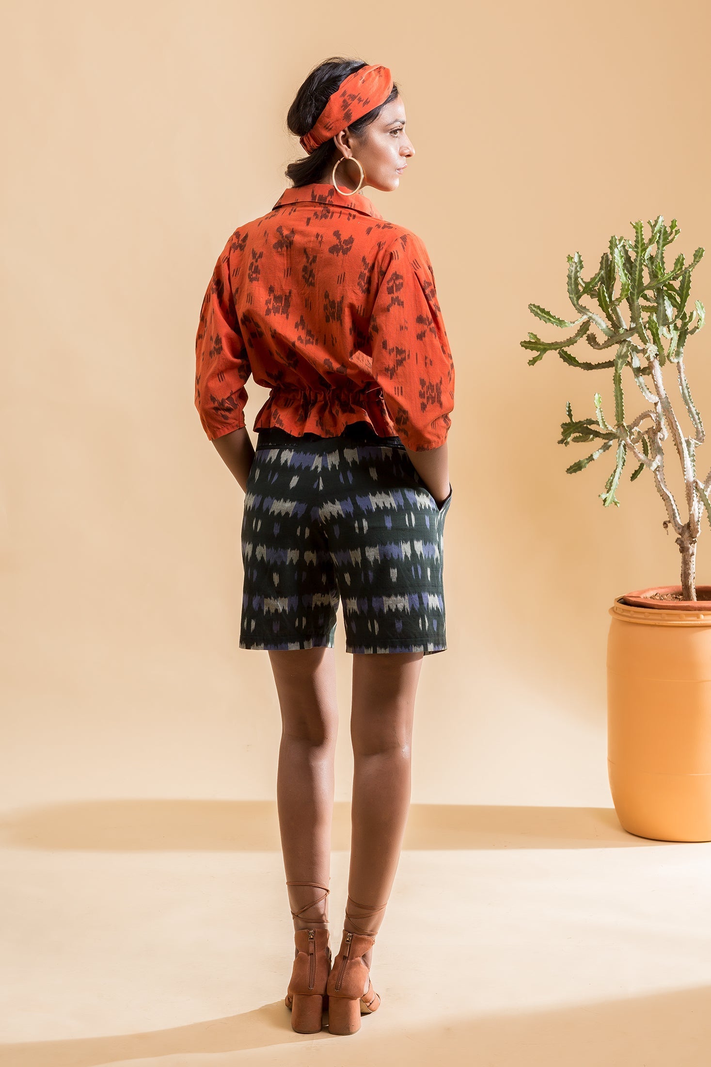 Drawstring Cropped Shirt - Our Better Planet