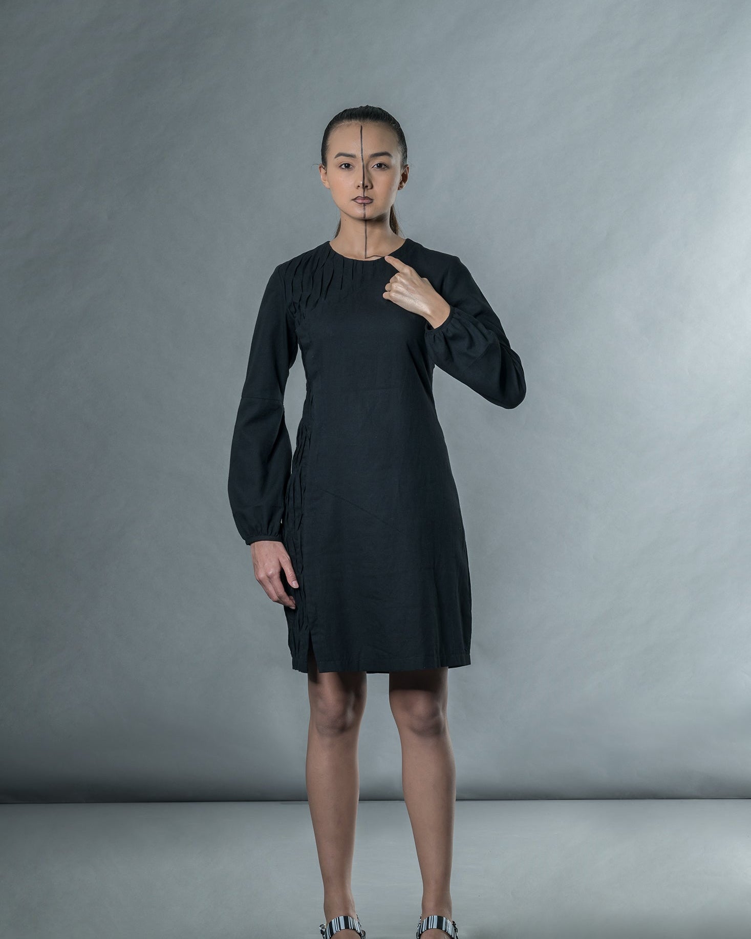 Dress With Wave Pleats - Our Better Planet