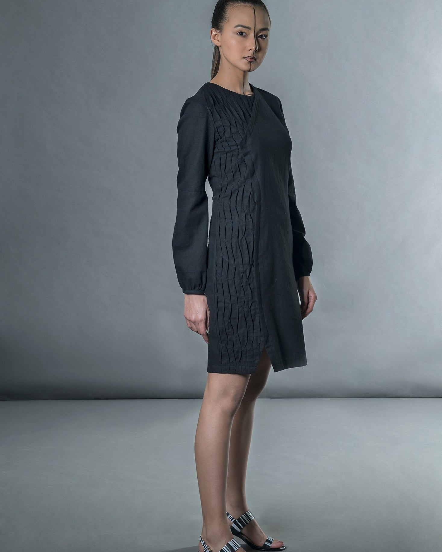 Dress With Wave Pleats - Our Better Planet