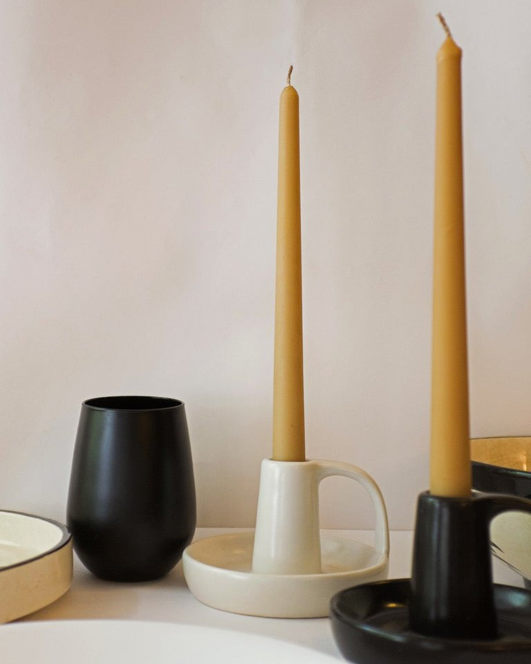 Dripless Tapered Candles (unscented) set of 3 - Our Better Planet