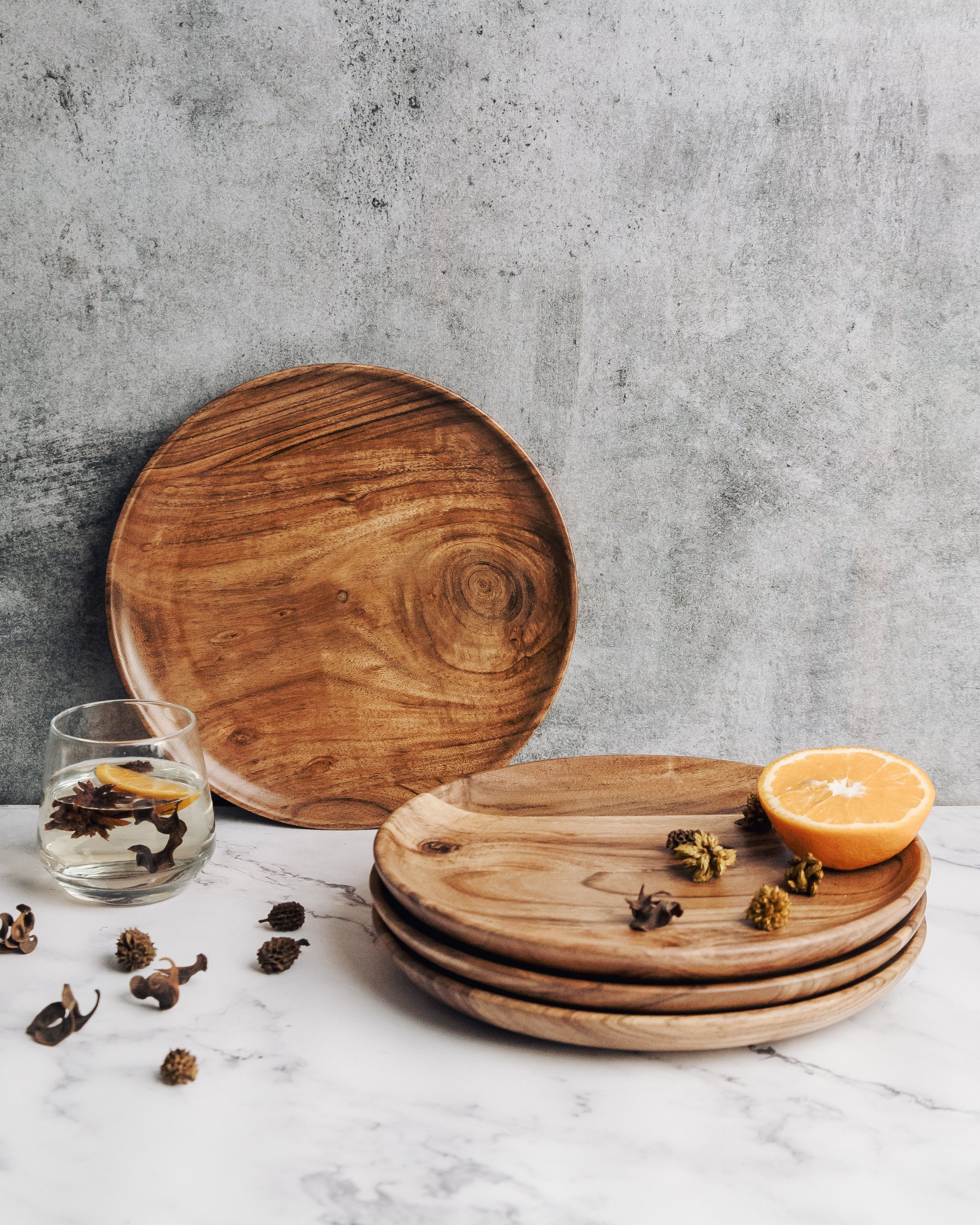 Dune Acacia Plates Set of 4 Medium - Our Better Planet