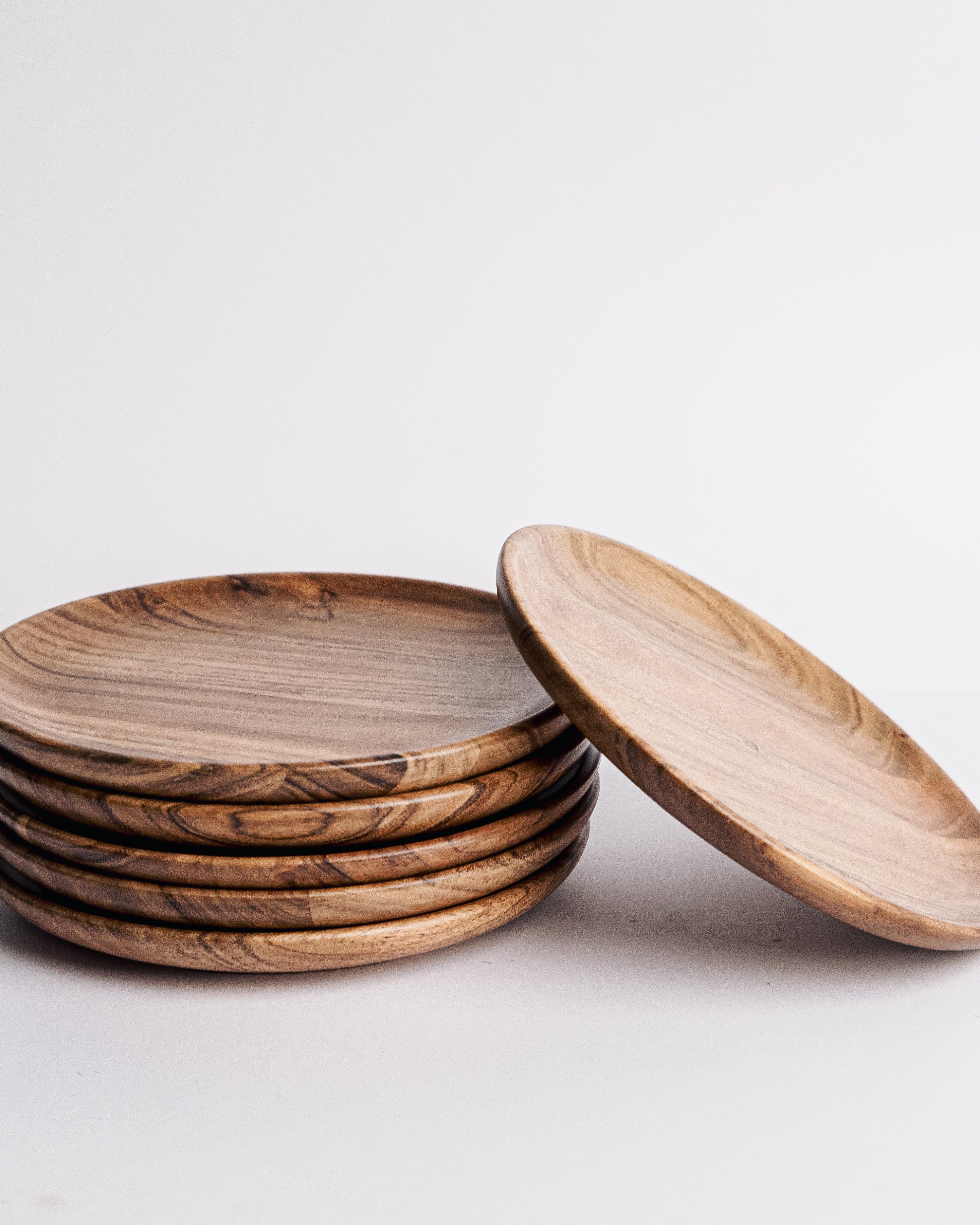 Dune Acacia Plates Set of 6 - Large - Our Better Planet