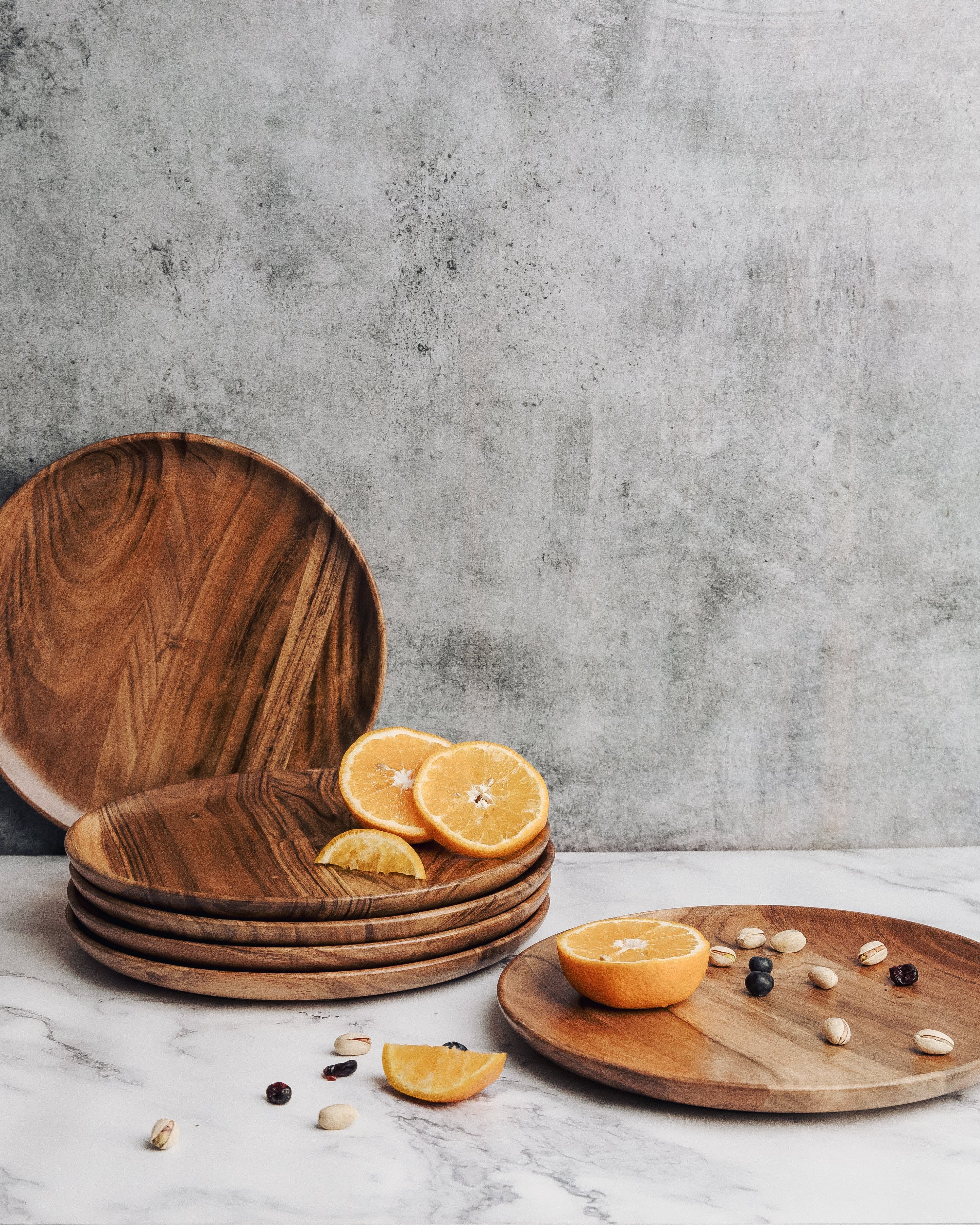 Dune Acacia Plates Set of 6 - Large - Our Better Planet